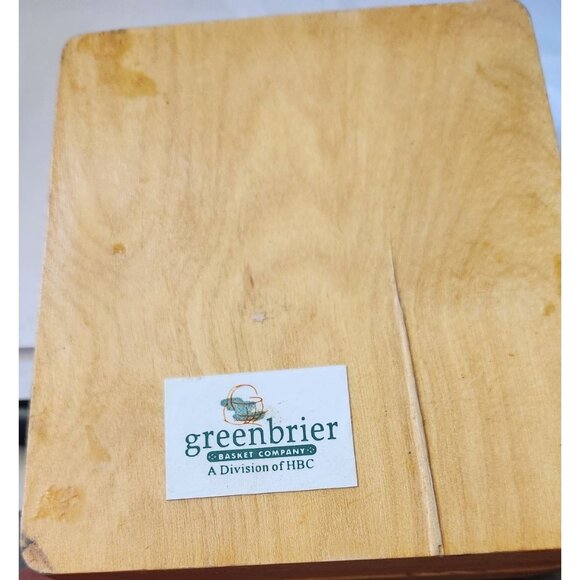Vintage Greenbrier Coasters Set of 6 Coaster 4 1/2" x 3 1/2" Wood with Wood Box - Picture 2 of 6